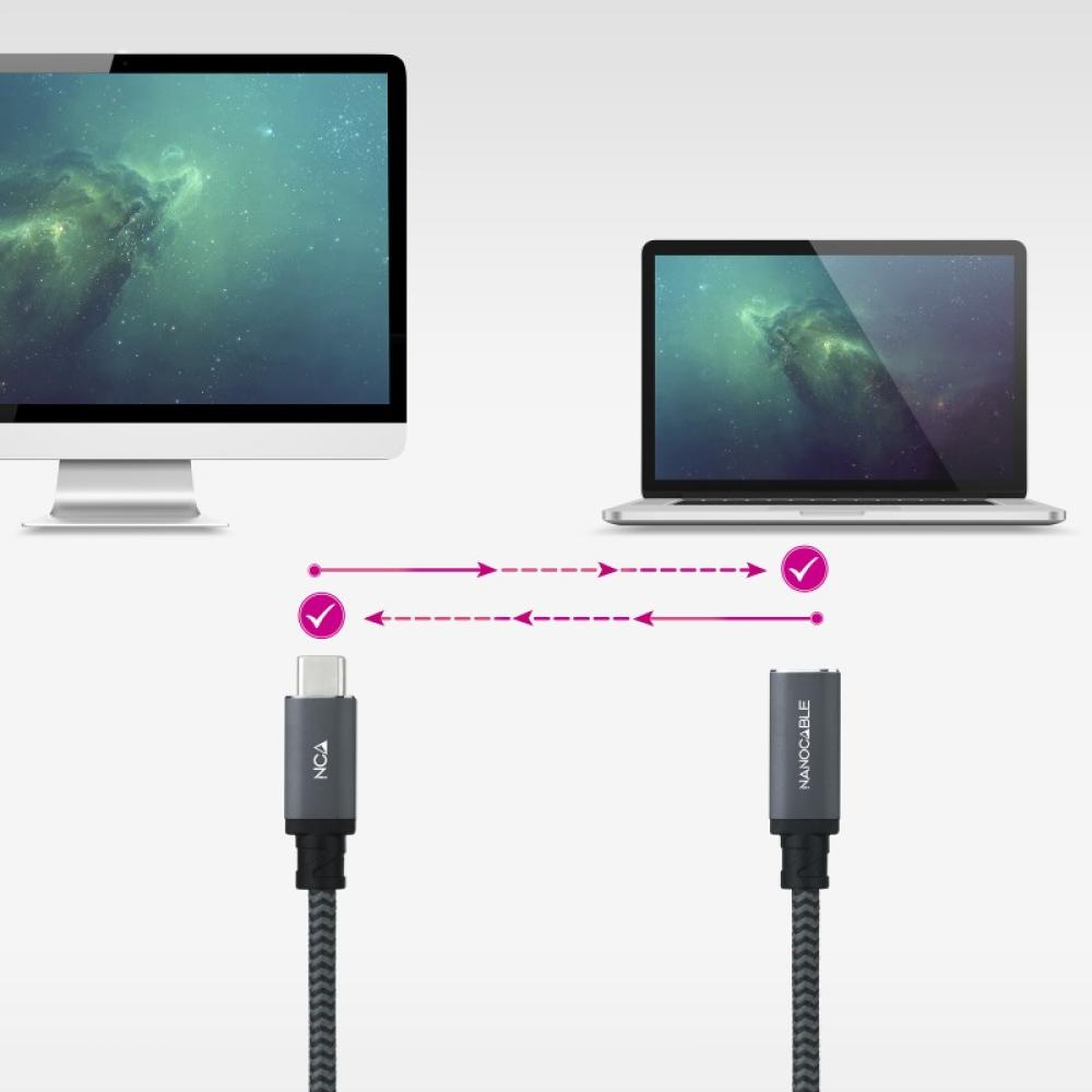 Nanocable - 10.01.4502-COMB cable USB USB 3.2 Gen 2x2 2 m USB C Negro