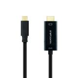 Nanocable - Cable Conversor USB-C a HDMI 1.4 4K@30Hz, Color Negro, 5 m