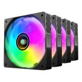 Mars Gaming - MFSI4KIT sistema de refrigeración para ordenador Carcasa del ordenador Ventilador 12 cm Negro