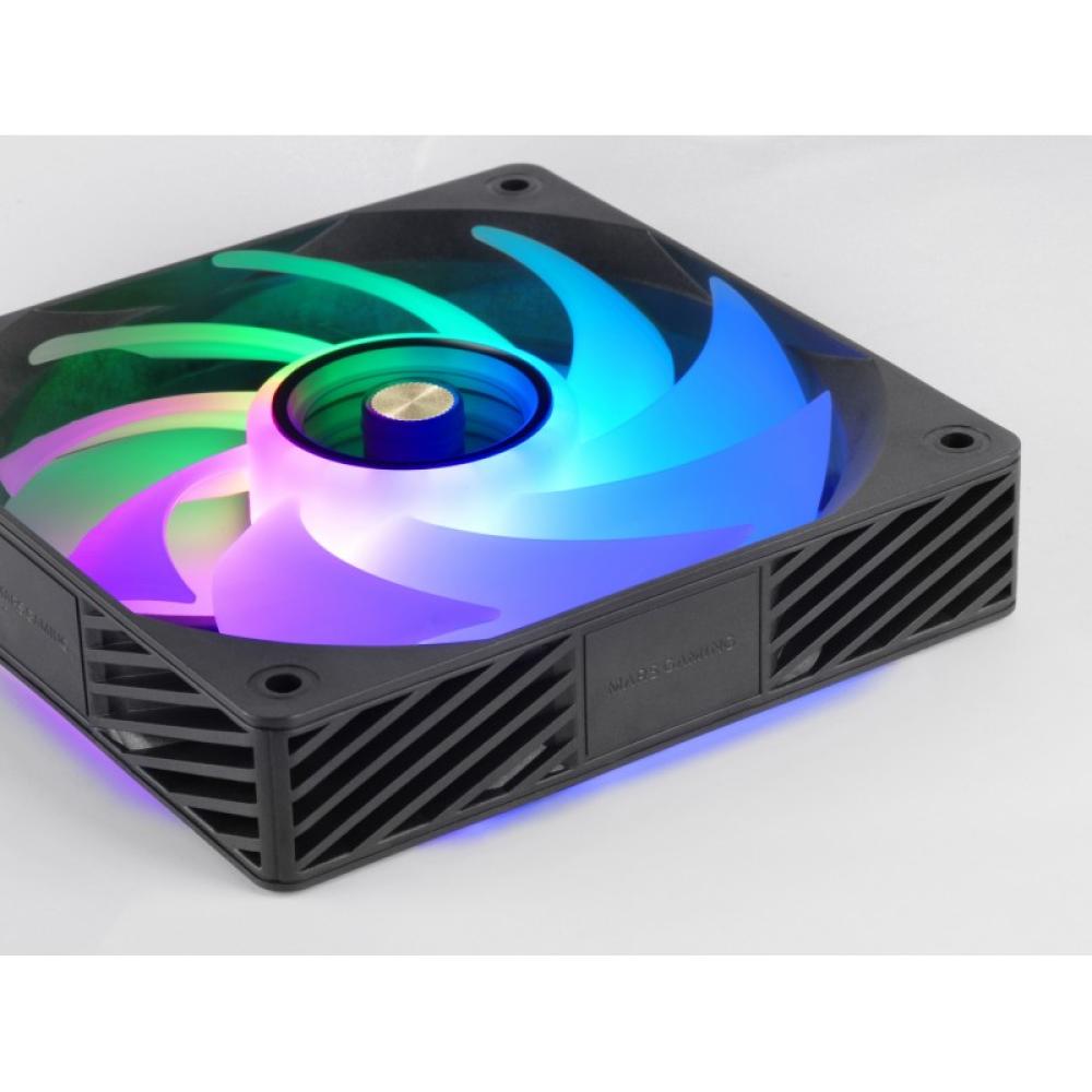 Mars Gaming - MFSI4KIT sistema de refrigeración para ordenador Carcasa del ordenador Ventilador 12 cm Negro