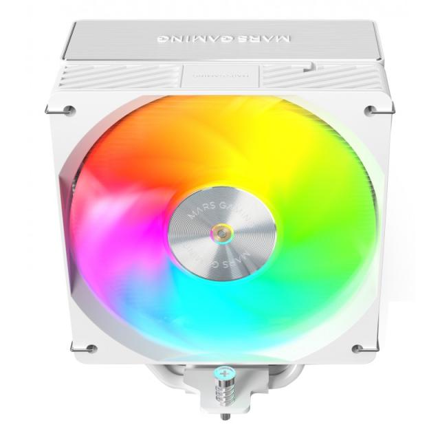 Mars Gaming - MCPUX5ARGBW sistema de refrigeración para ordenador Procesador Refrigerador de aire 12 cm Blanco 1 pieza(s)