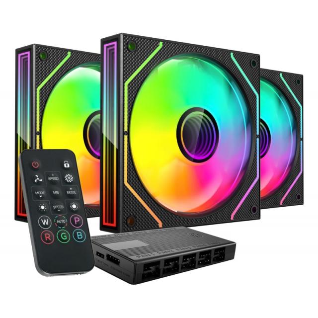 Mars Gaming - MF3DPROKIT sistema de refrigeración para ordenador Carcasa del ordenador Ventilador 12 cm Negro