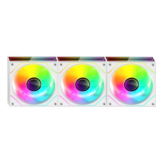 Mars Gaming - MF3DPROKITW sistema de refrigeración para ordenador Carcasa del ordenador Ventilador 12 cm Blanco