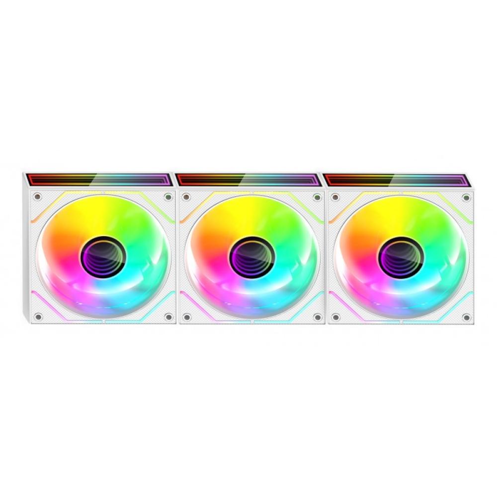 Mars Gaming - MF3DPROKITW sistema de refrigeración para ordenador Carcasa del ordenador Ventilador 12 cm Blanco