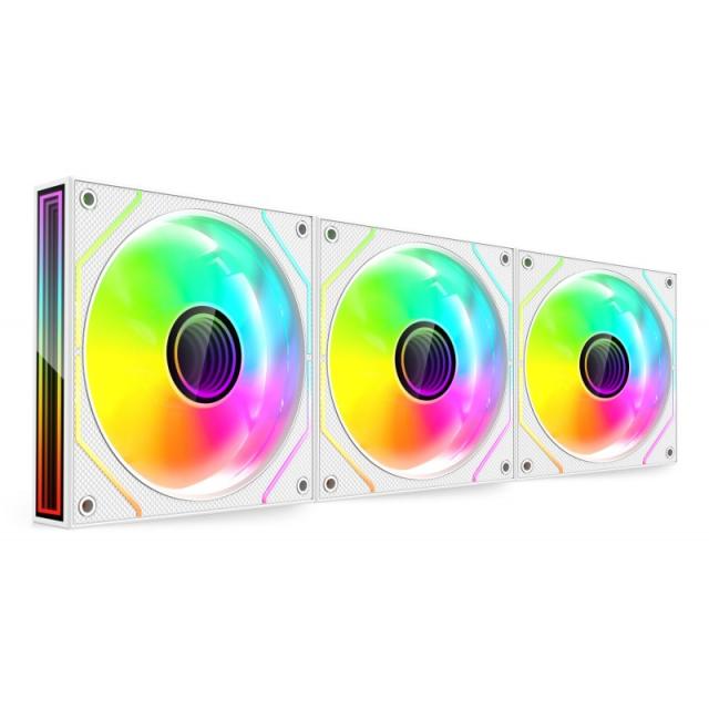 Mars Gaming - MF3DPROKITW sistema de refrigeración para ordenador Carcasa del ordenador Ventilador 12 cm Blanco