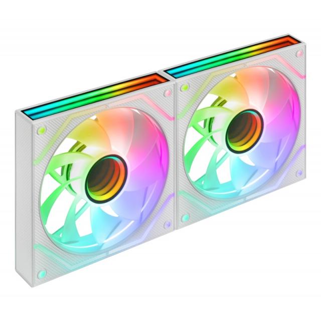 Mars Gaming - MF3DPROX2RW sistema de refrigeración para ordenador Carcasa del ordenador Ventilador 12 cm Blanco