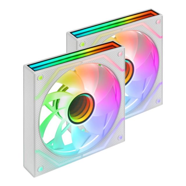 Mars Gaming - MF3DPROX2RW sistema de refrigeración para ordenador Carcasa del ordenador Ventilador 12 cm Blanco