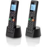 Motorola - DOT202 Twin Teléfono DECT Identificador de llamadas Negro