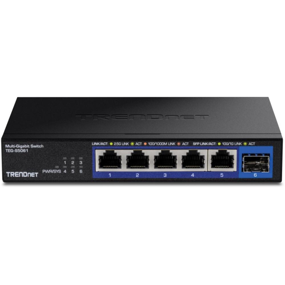 Trendnet - TEG-S5061 switch No administrado 2.5G Ethernet (100/1000/2500) Negro