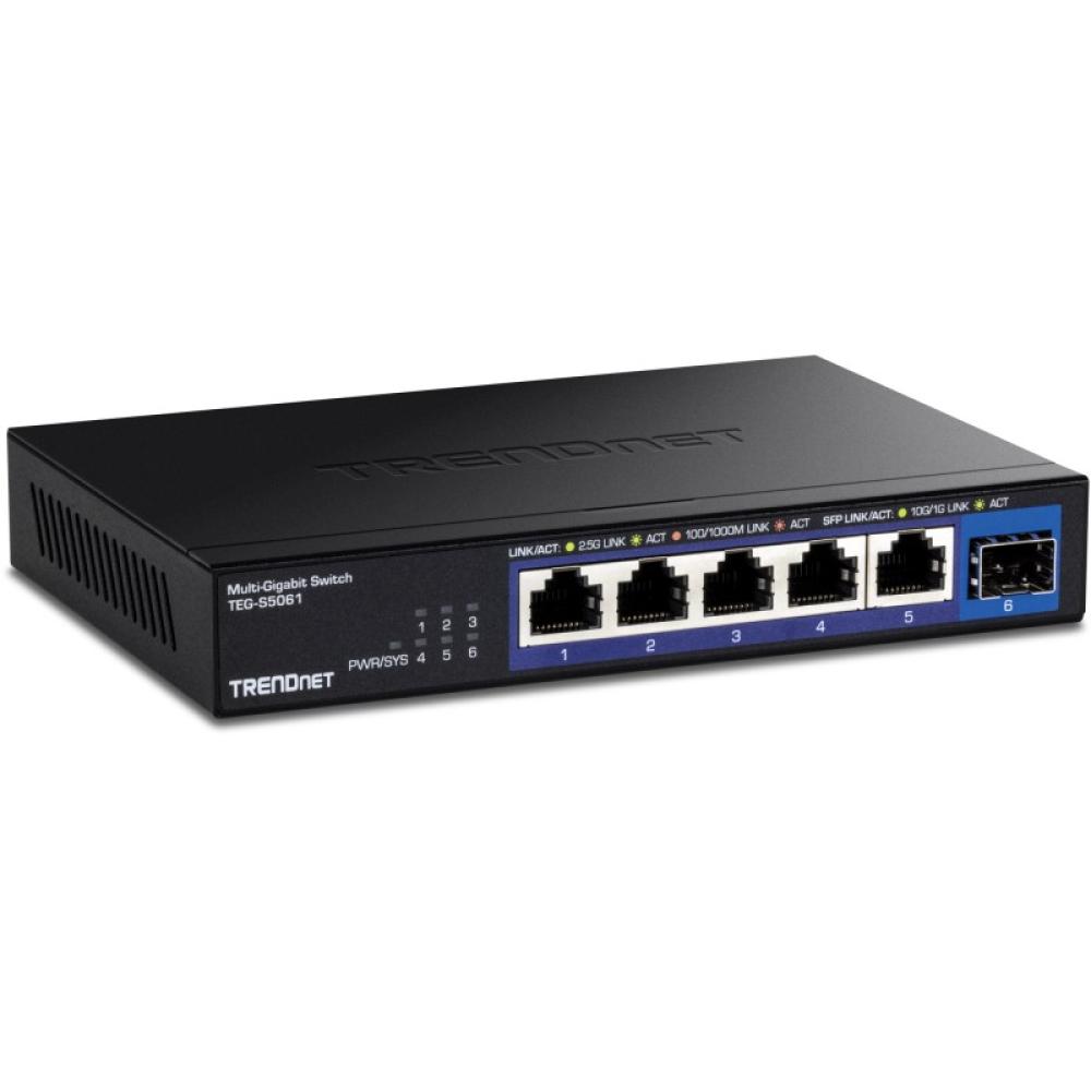 Trendnet - TEG-S5061 switch No administrado 2.5G Ethernet (100/1000/2500) Negro