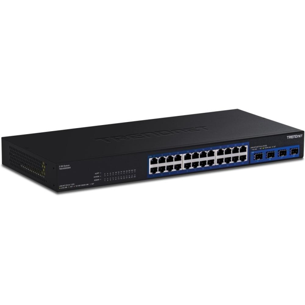 Trendnet - TEG-S50284 switch No administrado 2.5G Ethernet (100/1000/2500) Negro