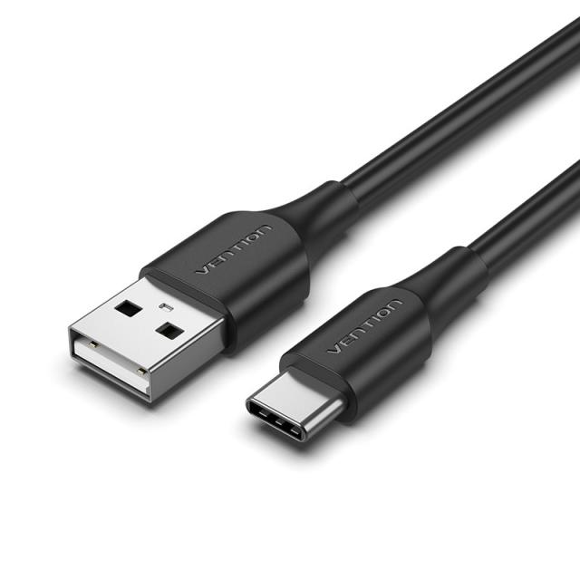 Vention - Cable USB 2.0 3A CTHBD/ USB Tipo-C Macho - USB Macho/ 50cm/ Negro