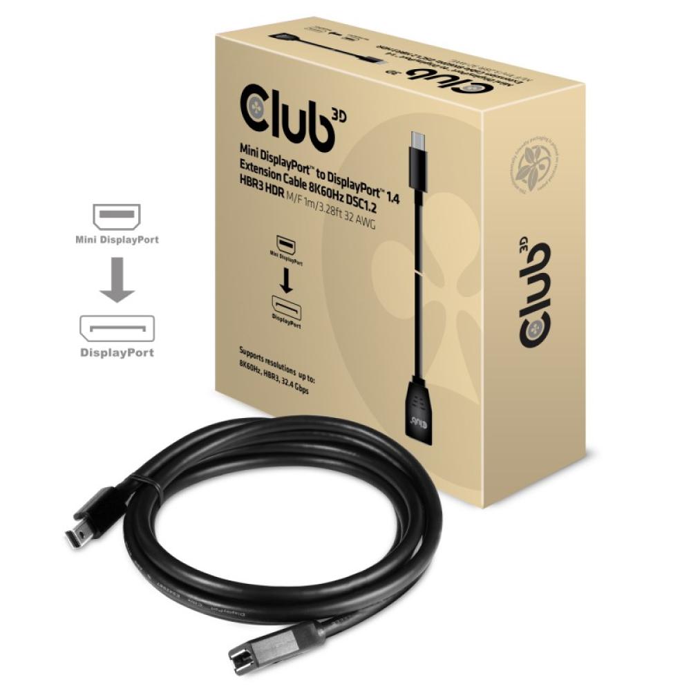CLUB3D - CAC-1121 cable DisplayPort 1 m Mini DisplayPort Negro
