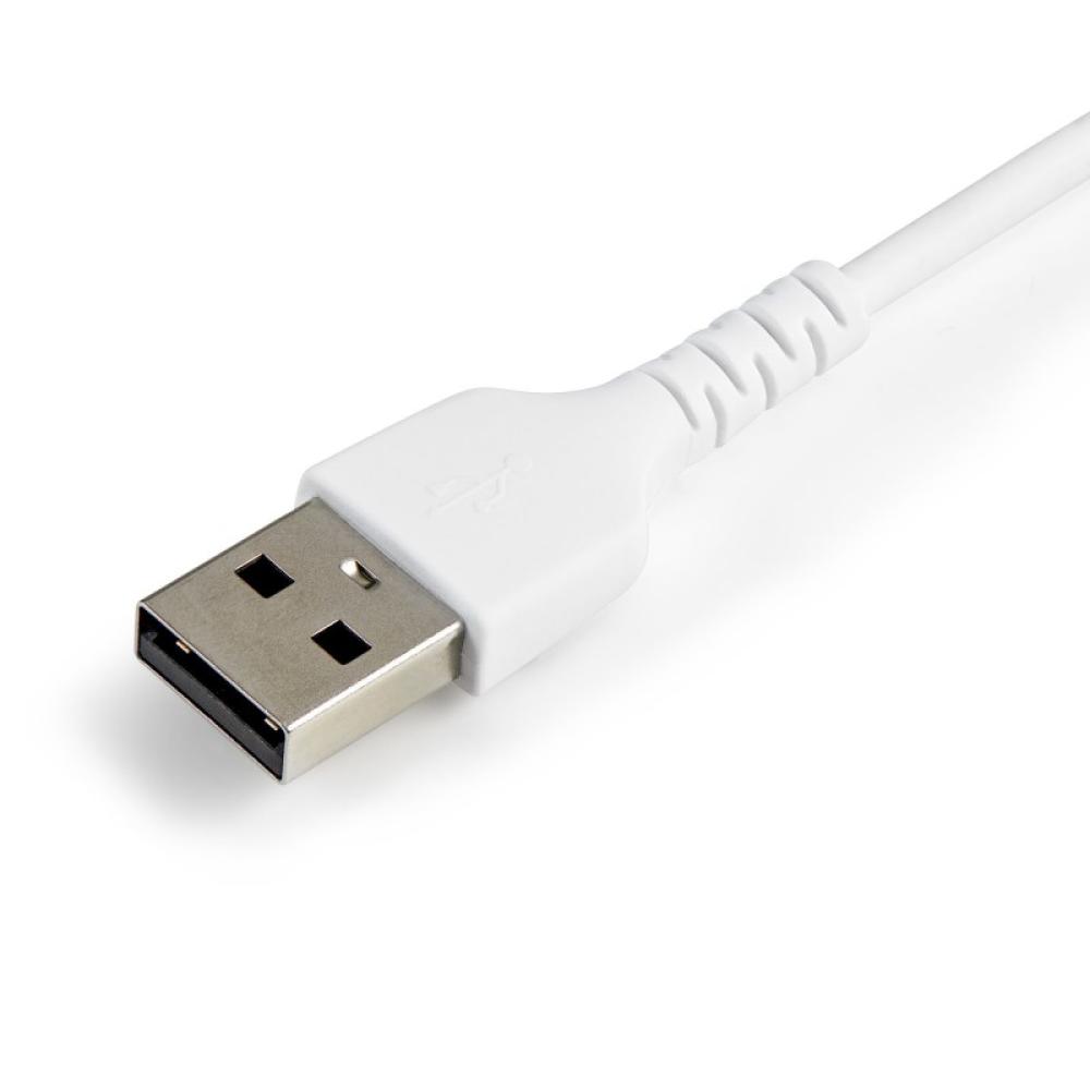 StarTech.com - Cable Resistente USB-A a Lightning de 15 cm Blanco - Cable de Sincronización y Carga USB Tipo A a Lightning con F