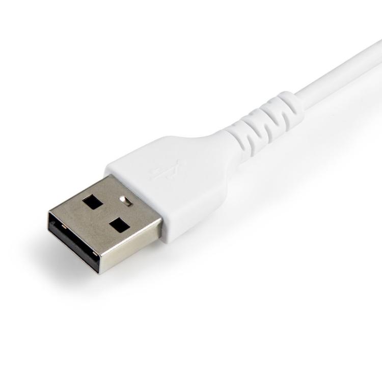 StarTech.com - Cable Resistente USB-A a Lightning de 15 cm Blanco - Cable de Sincronización y Carga USB Tipo A a Lightning con F