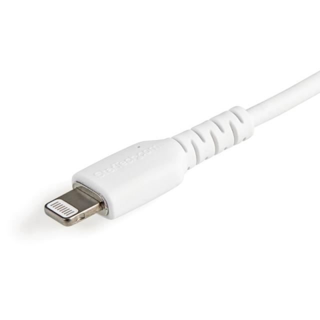 StarTech.com - Cable Resistente USB-A a Lightning de 15 cm Blanco - Cable de Sincronización y Carga USB Tipo A a Lightning con F