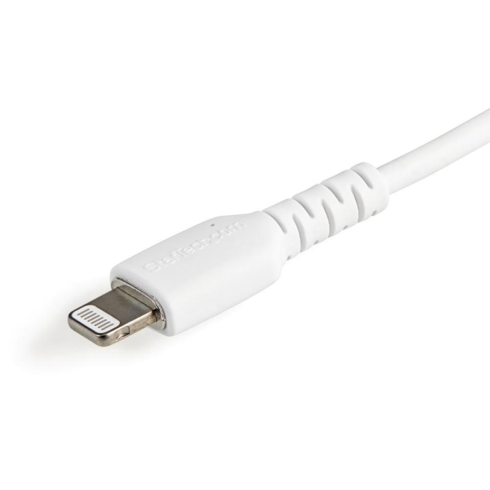 StarTech.com - Cable Resistente USB-A a Lightning de 15 cm Blanco - Cable de Sincronización y Carga USB Tipo A a Lightning con F