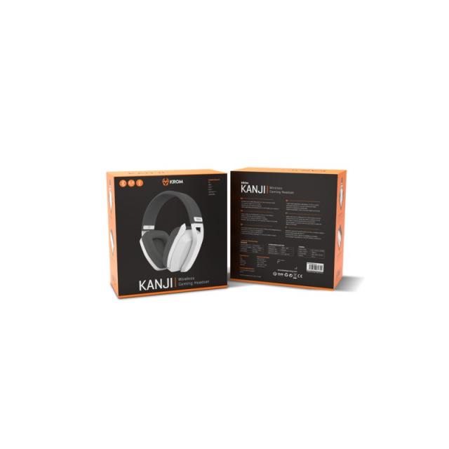 Krom - Kanji Auriculares Inalámbrico y alámbrico Diadema Juego USB Tipo C Bluetooth Blanco