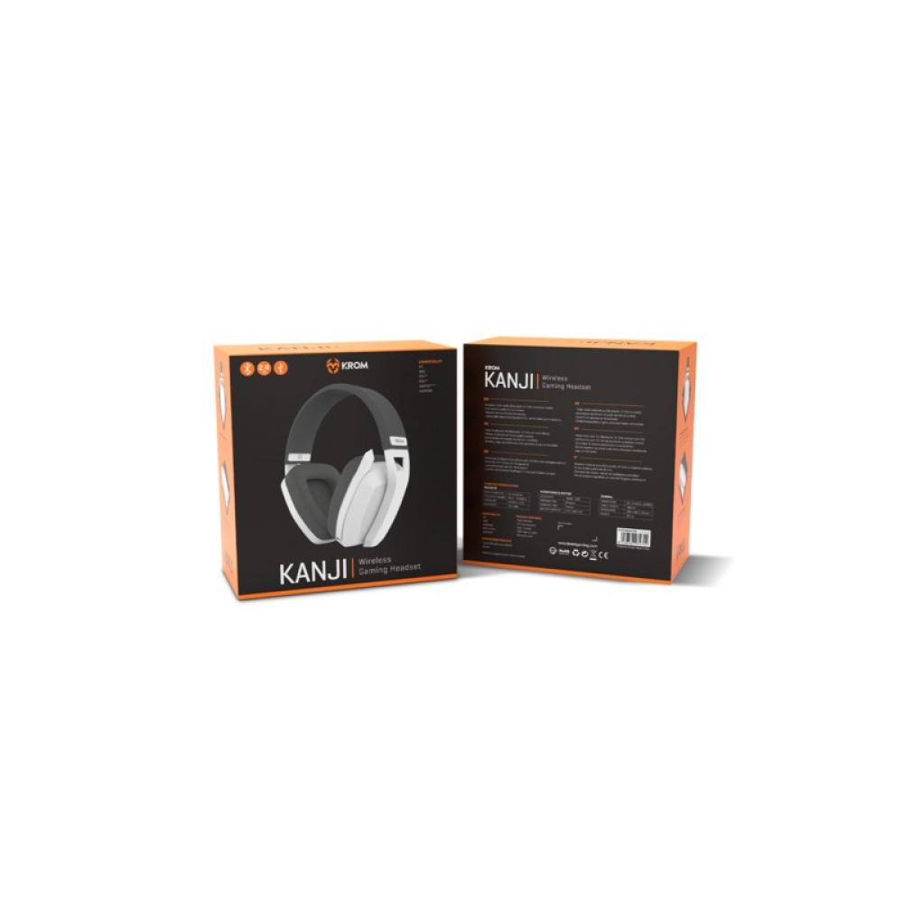 Krom - Kanji Auriculares Inalámbrico y alámbrico Diadema Juego USB Tipo C Bluetooth Blanco