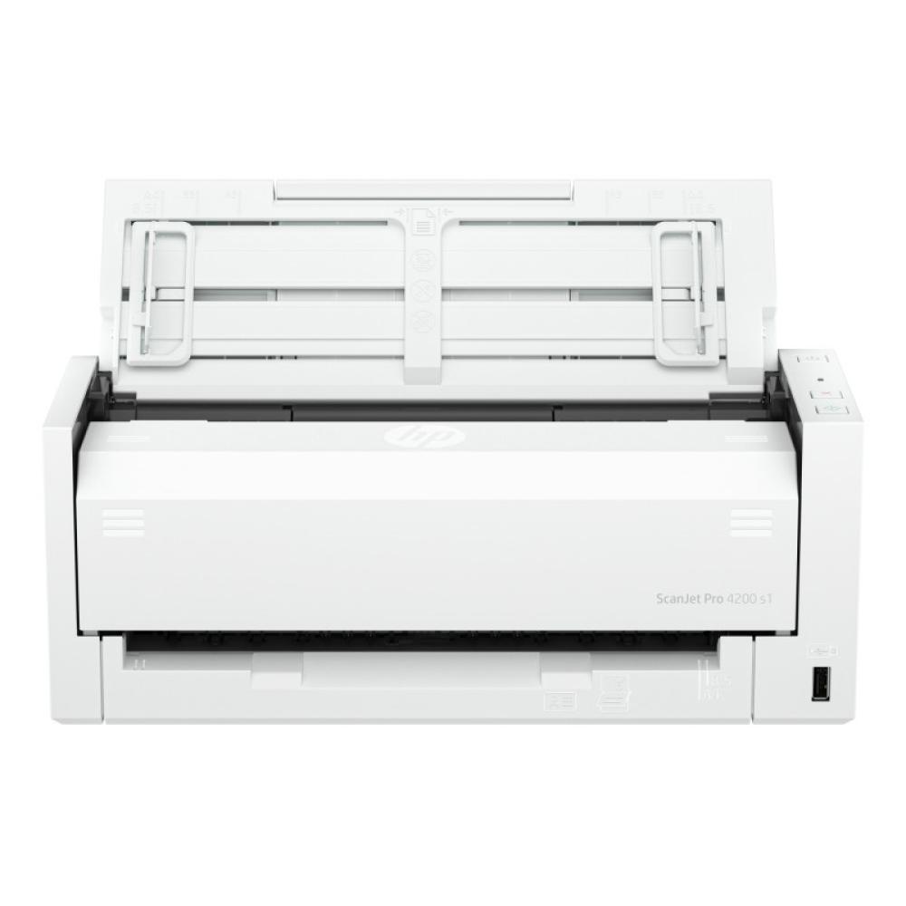 HP - ScanJet Pro 4200 s1 Escáner con alimentador automático de documentos (ADF) 600 x 600 DPI A4 Azul, Blanco - 8Q4W2A