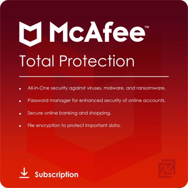 PINBOX - ESD McAfee Total Protection MD 1 dispositivo Licencia Digital