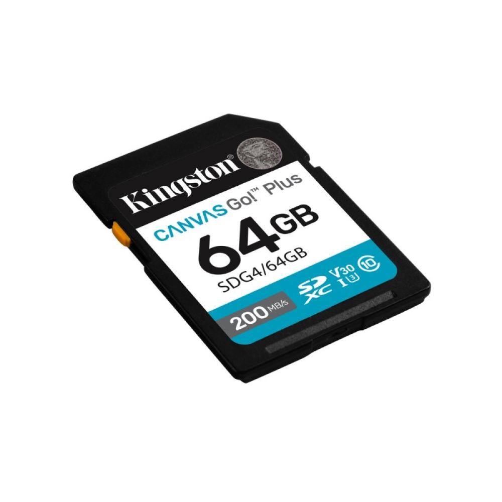 Kingston Technology - Canvas Go! Plus 64GB SDXC Canvas Go Plus Gen4 200MB/s C10 UHS-I U3 V30