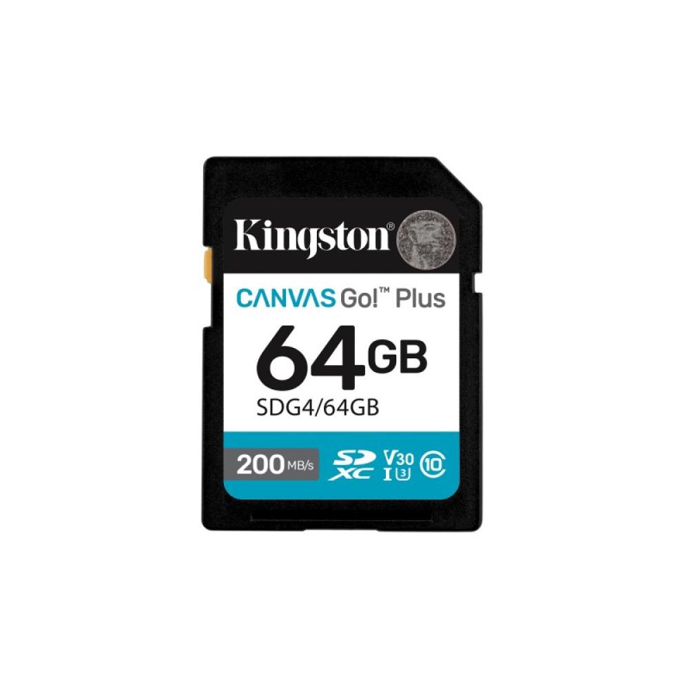 Kingston Technology - Canvas Go! Plus 64GB SDXC Canvas Go Plus Gen4 200MB/s C10 UHS-I U3 V30