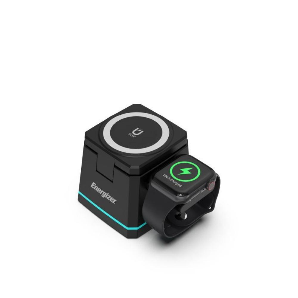 Energizer - WCP307 cargador de dispositivo móvil Auriculares, Smartphone, Reloj inteligente Negro USB Cargador inalámbrico Carga