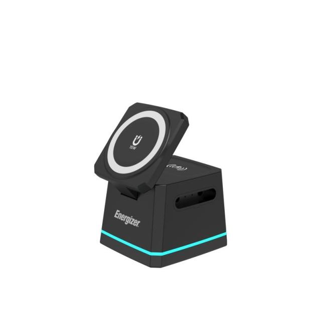 Energizer - WCP307 cargador de dispositivo móvil Auriculares, Smartphone, Reloj inteligente Negro USB Cargador inalámbrico Carga