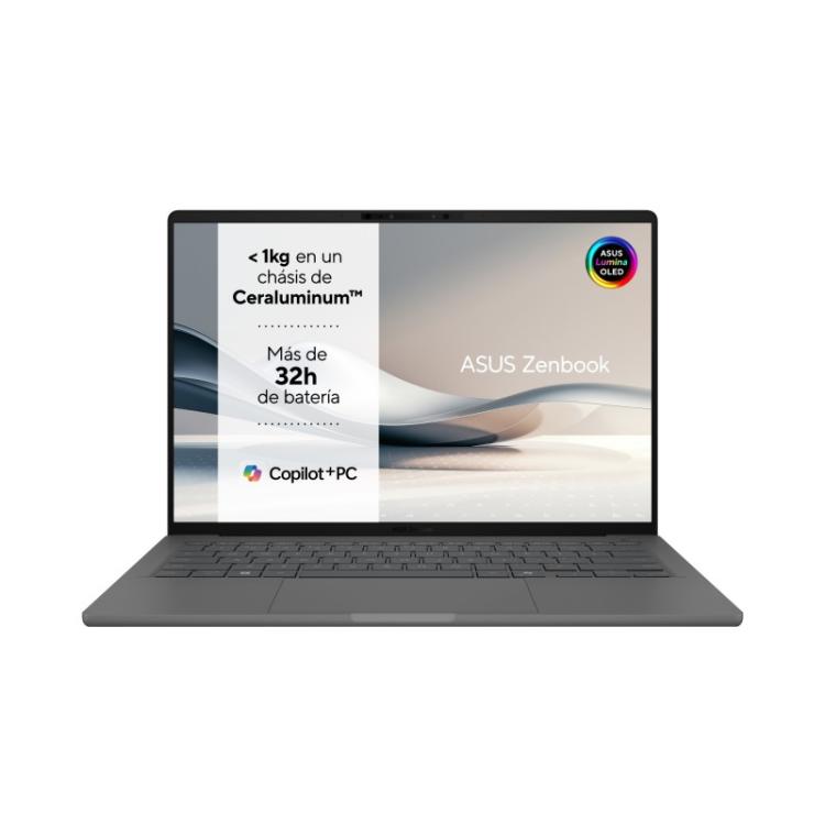 ASUS - Zenbook A14 OLED UX3407QA-QD412W Copilot+ PC - Ordenador Portátil 14" WUXGA (Qualcomm Snapdragon X (X1-26-100), 32GB RAM,