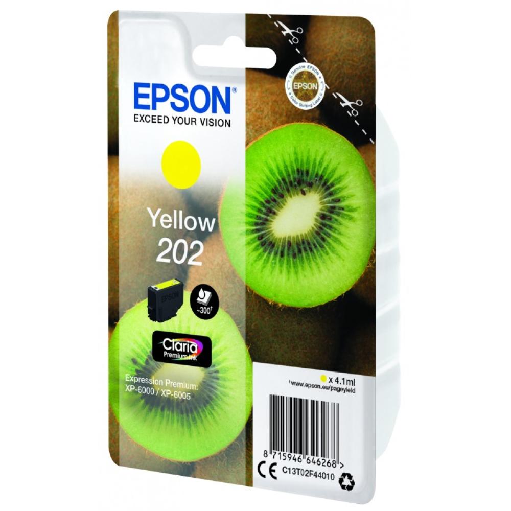 Epson - Kiwi Singlepack Yellow 202 Claria Premium Ink