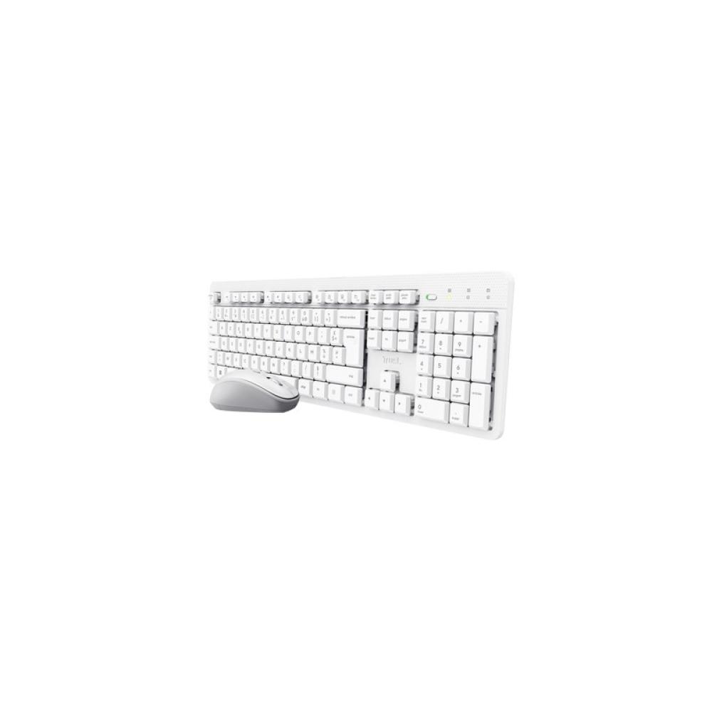 Trust - Ody II Wireless teclado Ratón incluido Hogar / Oficina RF inalámbrico QWERTY Español Blanco