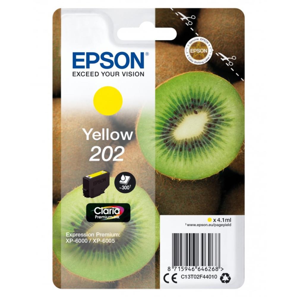 Epson - Kiwi Singlepack Yellow 202 Claria Premium Ink