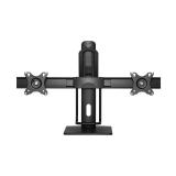 AISENS - Soporte De Mesa Pro Contrapeso Giratorio E Inclinable Para 2 Monitores 6kg De 17-27, Negro