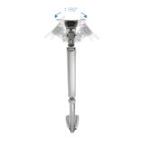 TooQ - Soporte de Mesa Giratorio e Inclinable para Pantalla (Monitor / TV Plasma / LCD / LED) 13” – 32”, de Un Brazo, Plata