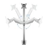 TooQ - Soporte de Mesa Giratorio e Inclinable para Pantalla (Monitor / TV Plasma / LCD / LED) 13” – 32”, de Un Brazo, Plata