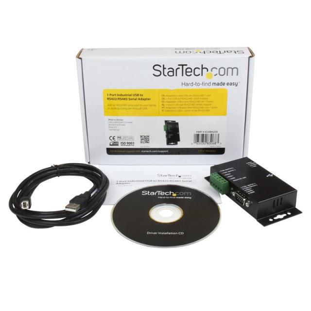 StarTech.com - Adaptador USB a Serie Serial RS422 485 un Puerto DB9 o Bloque de Conexión con Aislamiento