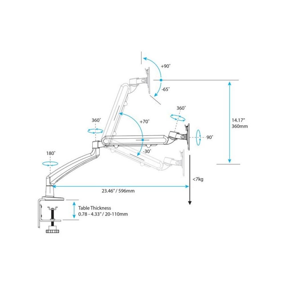 StarTech.com - Soporte con Brazo Articulado y Diseño de Perfil Delgado para Monitor
