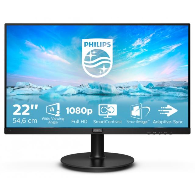 Philips - V Line 221V8A/00 pantalla para PC 54,6 cm (21.5") 1920 x 1080 Pixeles Full HD LED Negro