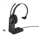 Jabra - Evolve2 55 Auriculares Inalámbrico y alámbrico Diadema Oficina/Centro de llamadas Bluetooth Base de carg - 25599-889-989
