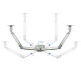 TooQ - Soporte de Mesa Giratorio e Inclinable para 2 Pantallas (Monitor / TV Plasma / LCD / LED) 13” – 32”, de Dos Brazos, Plata