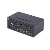 StarTech.com - Switch KVM de 2 Puertos DisplayPort HDMI - Conmutador KVM de Dos Monitores - Hub Ladrón USB 2 Puertos 5Gbps - 2 P