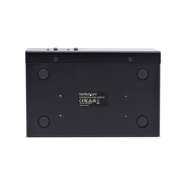 StarTech.com - Switch KVM de 2 Puertos DisplayPort HDMI - Conmutador KVM de Dos Monitores - Hub Ladrón USB 2 Puertos 5Gbps - 2 P