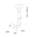 Neomounts - FPMA-C025BLACK Soporte de techo para monitor/TV 10-30" - alt. 37-47 cm - inclinable