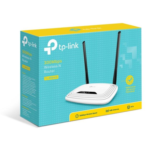TP-Link - TL-WR841N router inalámbrico Ethernet rápido Banda única (2,4 GHz) Blanco