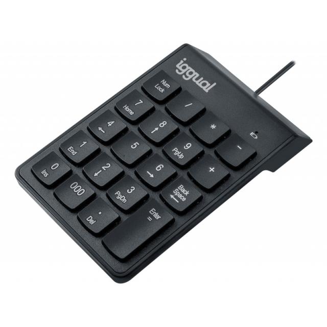 iggual - Teclado numérico USB CK-NUM-19T negro