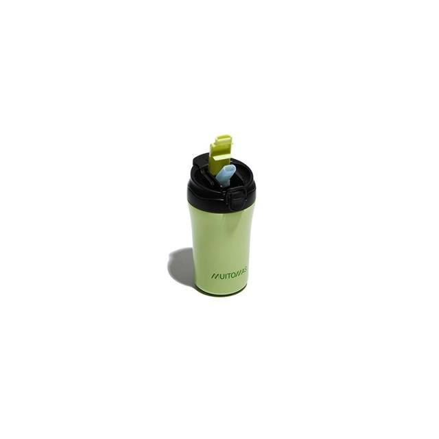 Muitomas - WBOTTLETH350GN taza de viaje 350 ml Negro, Verde Acero inoxidable