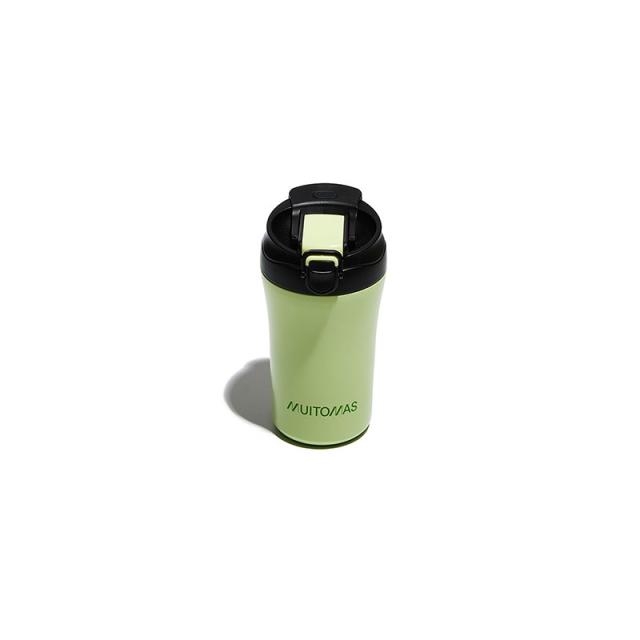 Muitomas - WBOTTLETH350GN taza de viaje 350 ml Negro, Verde Acero inoxidable