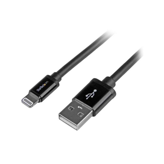 StarTech.com - Cable 2m Lightning 8 Pin a USB A 2.0 para Apple iPod iPhone 5 iPad - Negro