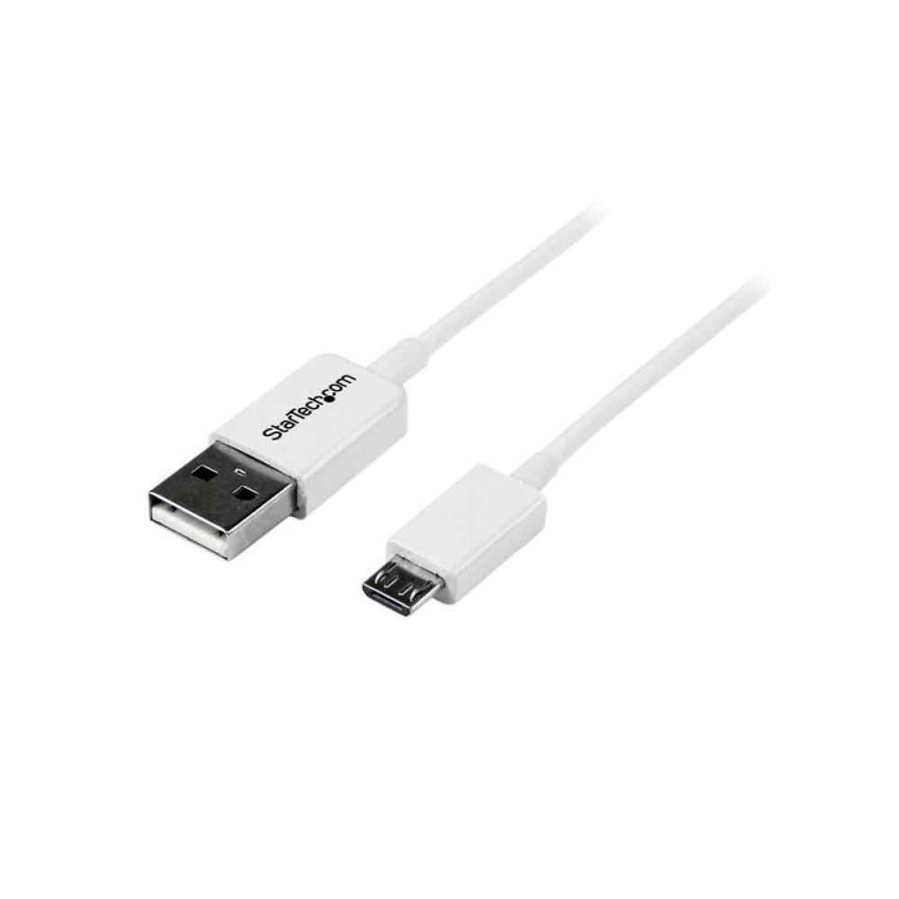StarTech.com - Cable Adaptador 1m USB A Macho a Micro USB B Macho para Teléfono Móvil Smartphone - Blanco